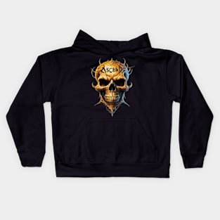 Skull Art Design Ascend Kids Hoodie